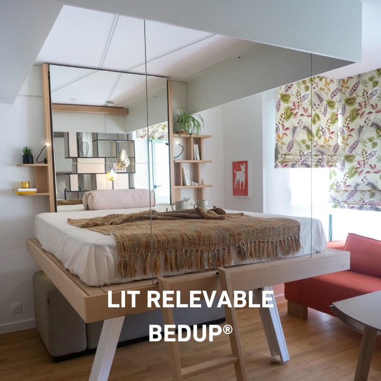 lit escamotable plafond pour location meublee
