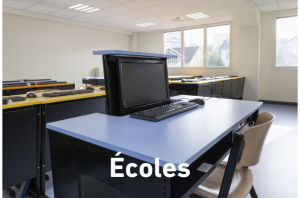 bureau informatique escamotable pour salle de classe